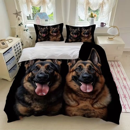 German shepherd couple duvet - shepherd,