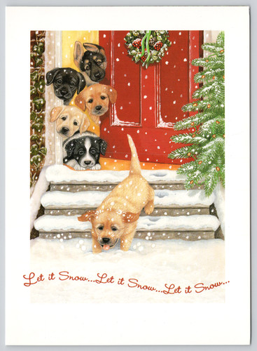 Greeting card let snow - card,