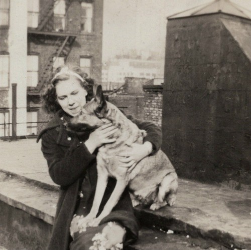 Industrial rooftop lady pet - industrial, &